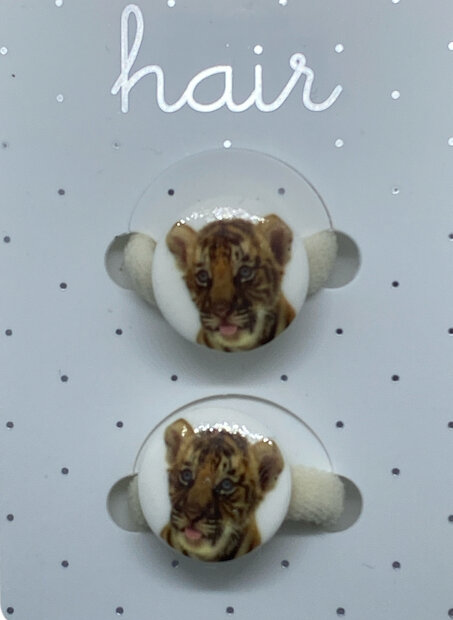 Set van twee haarelastiekjes met welpjes voor meisjes.