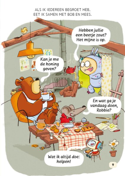 Pagina's uit het stripboek Superbig met grappige plaatjes