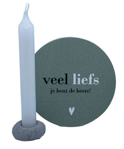 Mini cadeautje met tekst veel liefs je bent de beste