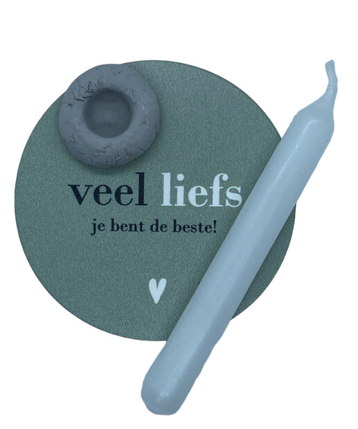 Mosgroene onderzetter met kaarsje