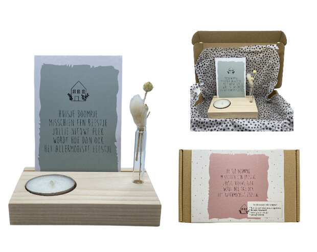 Gift box huisje boompje