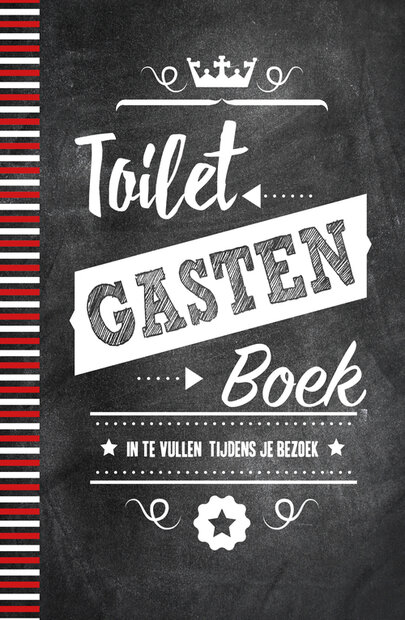 Hardcover toiletboek voor gasten met ophangkoord