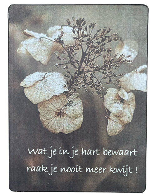 Bordje Wat Je In Je Hart Bewaart