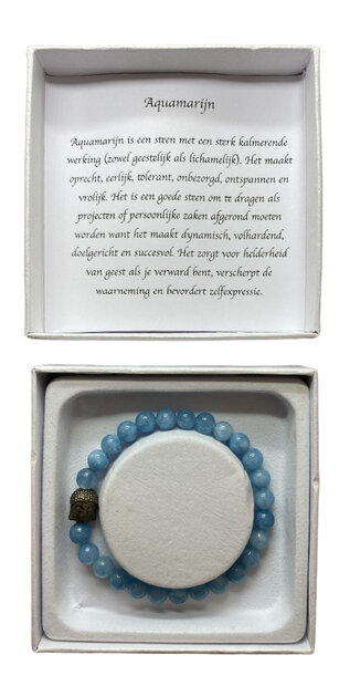 Aquamarijn armband in luxe geschenkverpakking