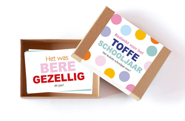Goed gevoel kaartjes leukste schooljaar ever