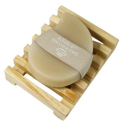 Body Wash Bar Flower Fusion met spons en houten tray