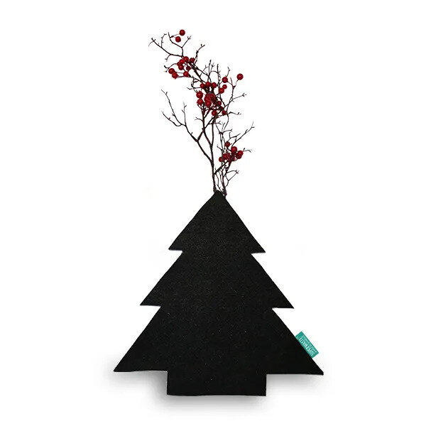 bottle cover kerstboom gerecycled vilt