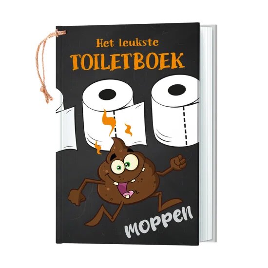 Toiletboek moppen hardcover met ophangkoord