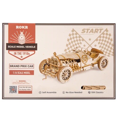 DIY houten Grand Prix auto bouwpakket