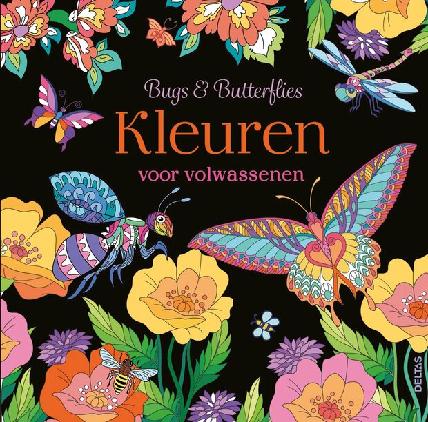 Kleurboek volwassenen vlinders en insecten