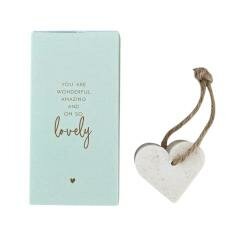 Hartvormig zeepje met you are wonderful tekst