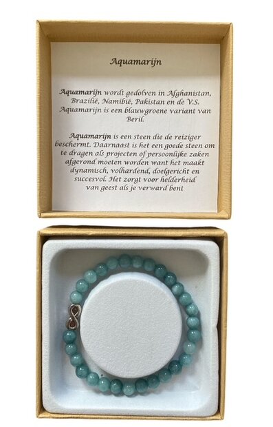 geschenkverpakking dames armband aquamarijn