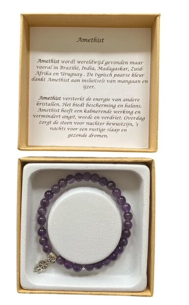 luxe geschenkverpakking amethist armband