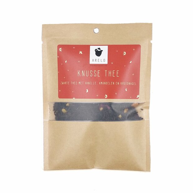 Losse thee met vanille, amandel en kruidnagel in cadeauverpakking
