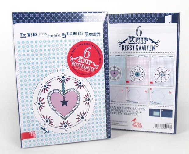 Knipkerstkaartenset - DIY kerstkaarten om uit te knippen