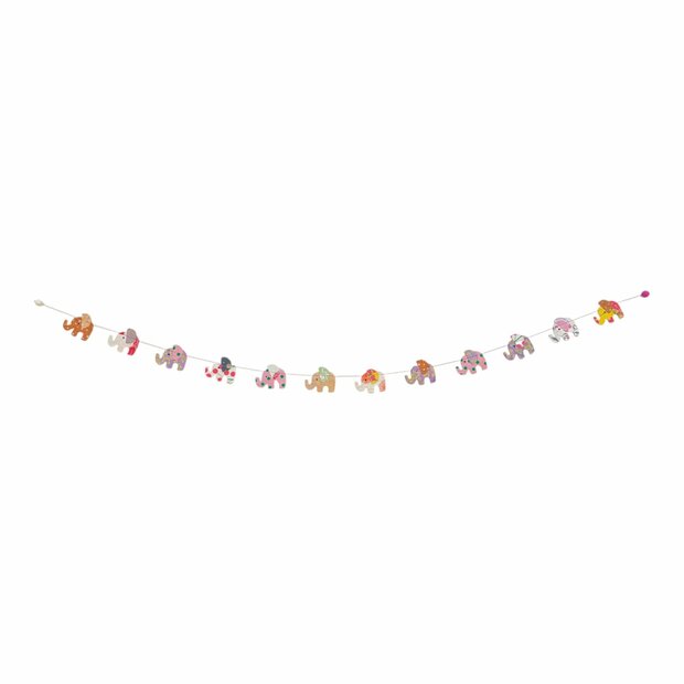 Fair trade slinger 150 cm met pompoms