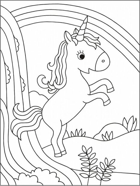Unicorn kleurplaten in groot formaat kleurboek