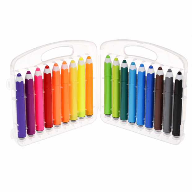 Kinderstiften met stempel aan de onderkant