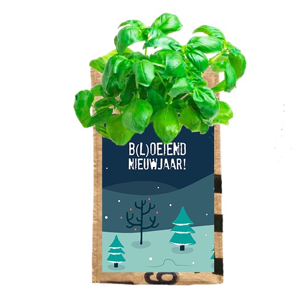 Hangtuintje Munt B(l)oeiend Nieuw Jaar van gerecycled materiaal