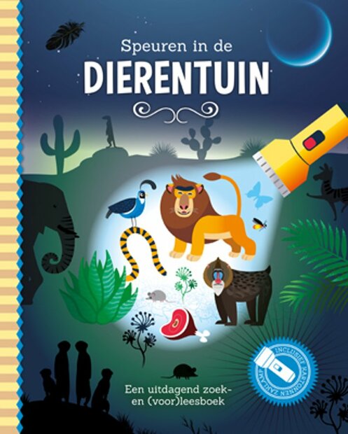 Dierentuin speuren boek interactief zoekboek met zaklamp