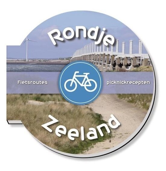 Uniek rond fiets- en receptenboek Rondje Zeeland fiets picknick met een doorsnede van 19 cm