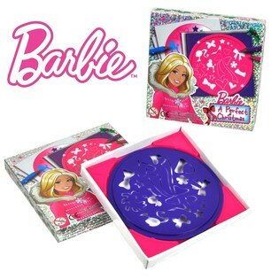 Overzicht van de inhoud van de Spirograaf Barbie Christmas set voor de feestdagen