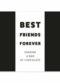 Best friends forever sharing a bar of chocolate
