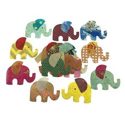 Handgemaakte Lokta papier olifant decoratie (25 stuks)