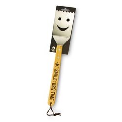 Vrolijke Barbecue Spatel Smile Its BBQ Time met Houten Greep