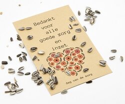 Kraftzakje Zonnebloemzaden Bedankt voor de Goede Zorg