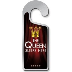 Metalen Deurhanger The Queen Sleeps Here voor Tieners