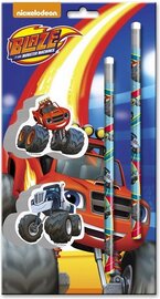 Blaze Stationery Set Nickelodeon met Potloden en Gummen