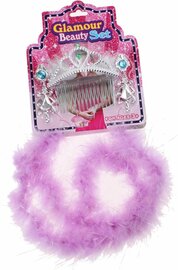 Boa Tiara Beauty Set voor Kleine Prinsessen met Glitters