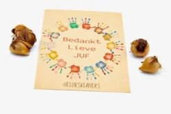 Bedankt lieve juf - Geluksklavers kraft zakje