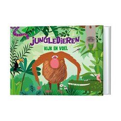 Interactief Jungle Dieren Kijk- en Voelboek met gedichtjes