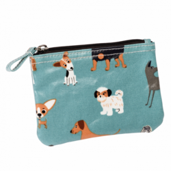 Compact tasje met schattige hondenprint voor pasjes en kleingeld