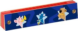 Houten mondharmonica met dierenafbeeldingen voor kinderen - 13 cm