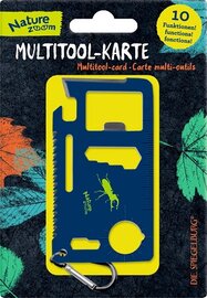 Compacte metalen multi gereedschapskaart met karabijnhaak - 10 functies