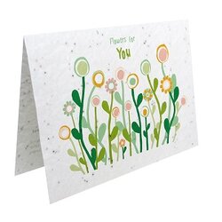 Groei papier Flowers for you - dubbele kaart met bloemzaadjes