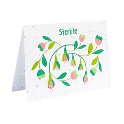 Groei papier Sterkte - dubbele kaart met bemoedigende bloemzaadjes