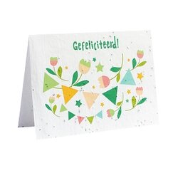 Groei papier Gefeliciteerd - Wenskaart op bloeipapier