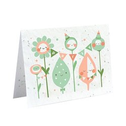 Groei papier Party - dubbele kaart voor een bloeiend feestje