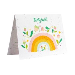 Ggroei papier Dank je wel - Wenskaart op bloeipapier