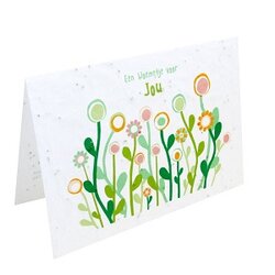 Groei papier Een bloemetje voor jou - dubbele kaart met bloemzaadjes
