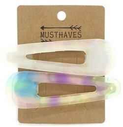 Haarspelden multi color set van 2 stuks op giftcard