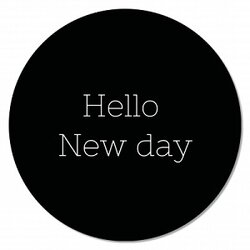 Luxe waterafstotende muismat Hello New Day voor een inspirerende werkplek
