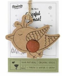 Vogel Kerst Blossombs – Kersthanger met zaadbom