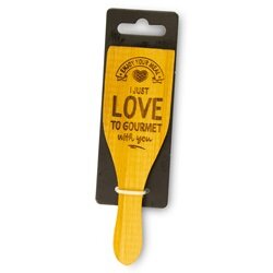 Spatel I Just Love To Gourmet With You – Houten gourmet spatel met tekst