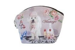 Compacte vintage portemonnee met rits en handige keyring