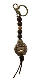 Lachende Boeddha Maitreya - sleutel en tashanger 